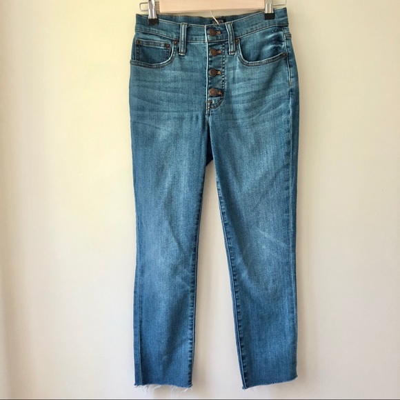 J. Crew Factory | Button Fly 9” High Rise Skinny Jeans
